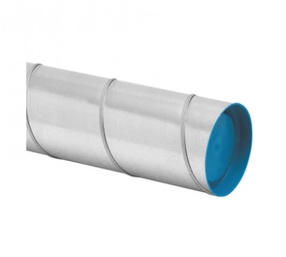 Cirkul&auml;r lockade kanal galvaniserad 125mm