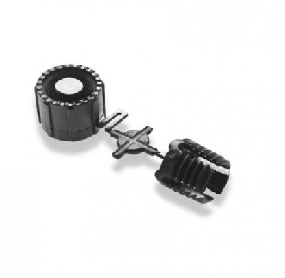 Tvär stopp för tråd Ø2,5mm till Ø4,0mm, 22x25mm pris/100st