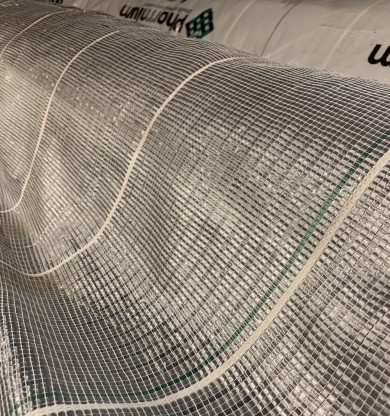 Väv Skugg & Energireflekterande väv Phormitex 66B Aluminium bredd 4,3m pris/löpmeter