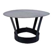 Rund regnhuv svart 32mm, Ø200mm