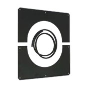Delad täckplåt svart 32mm, Ø120mm  