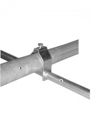 Kryssklämma A ½" x B 1¼" med bult M8x20 pris/50st/paket
