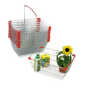 Kundkorg i metall 23L svart handtag